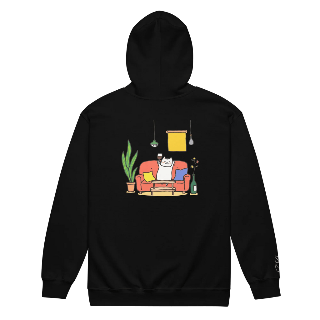Hoodie - Jacke "drunky cat one" - Hoodie - Jacke - flyliving