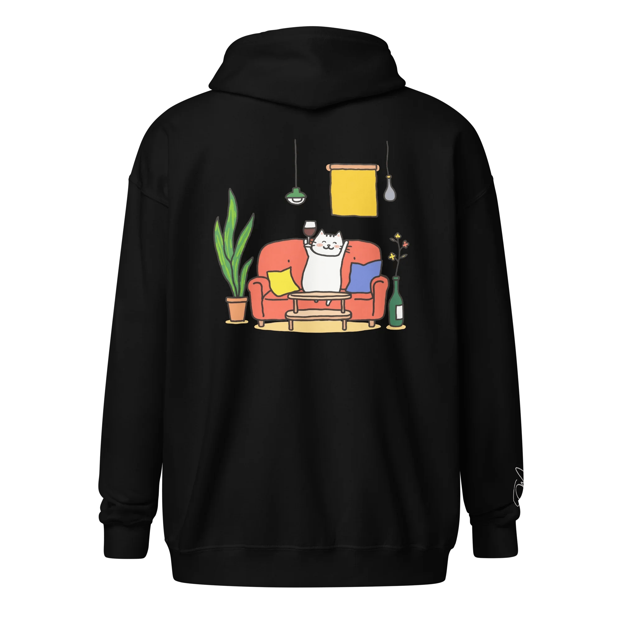 Hoodie - Jacke "drunky cat one" - Hoodie - Jacke - flyliving