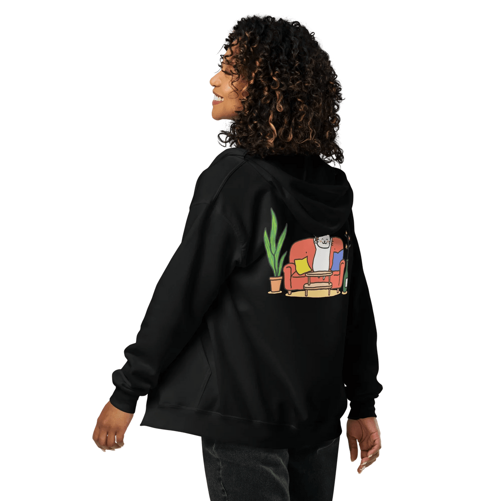 Hoodie - Jacke "drunky cat one" - Hoodie - Jacke - flyliving