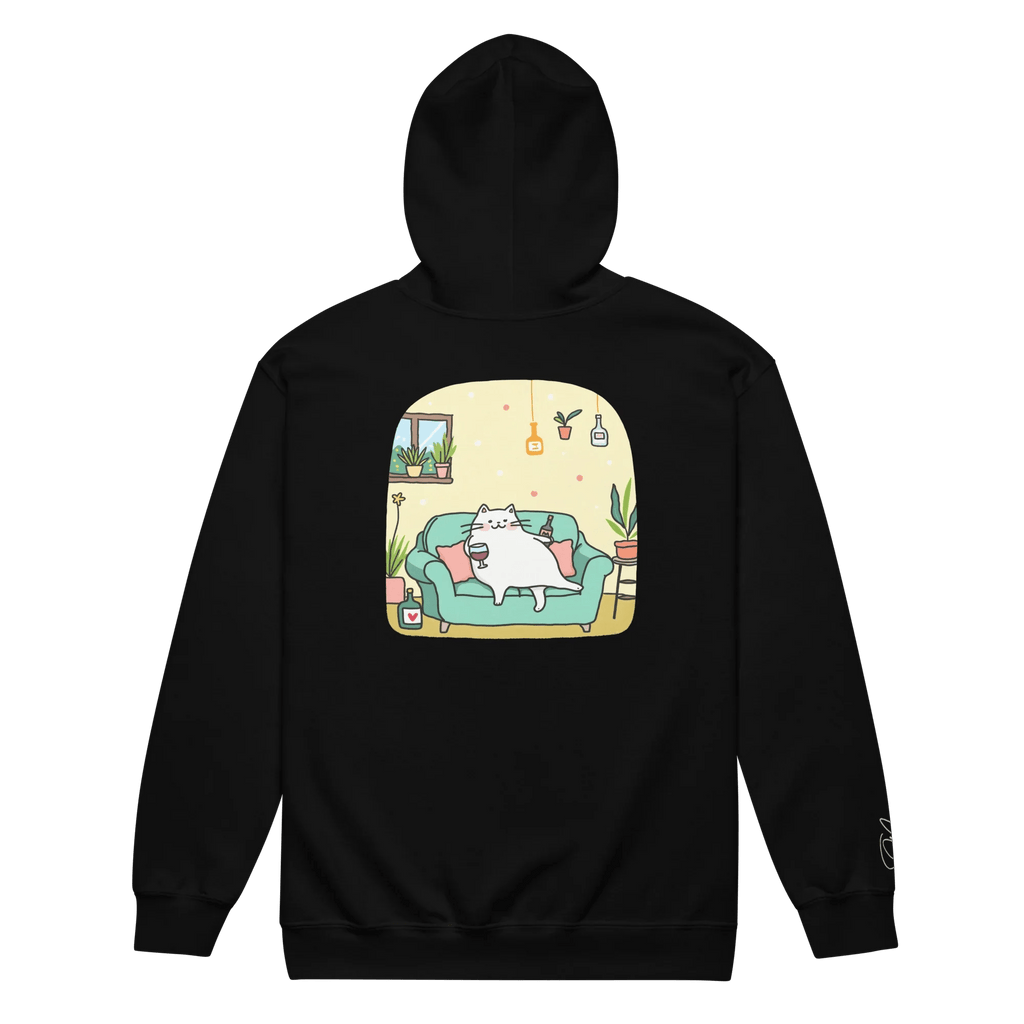 Hoodie - Jacke "drunky cat two" - Hoodie - Jacke - flyliving