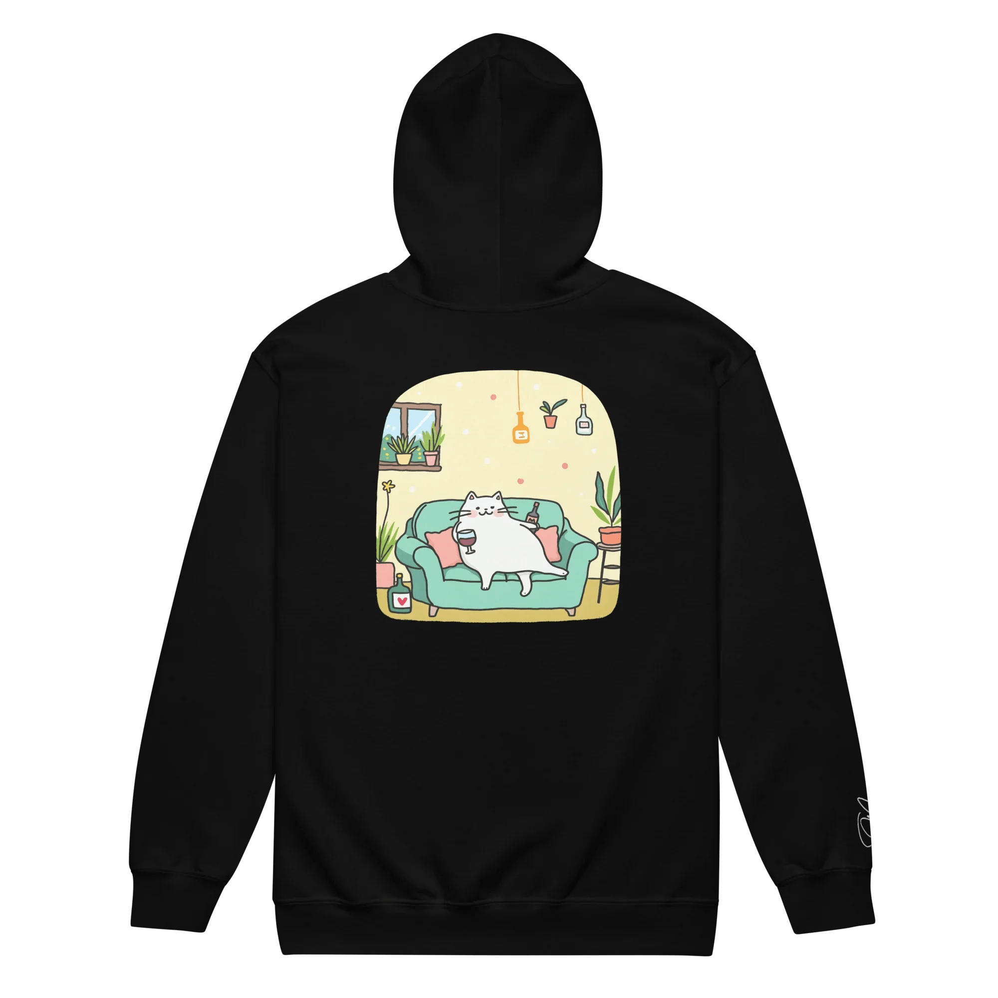 Hoodie - Jacke "drunky cat two" - Hoodie - Jacke - flyliving