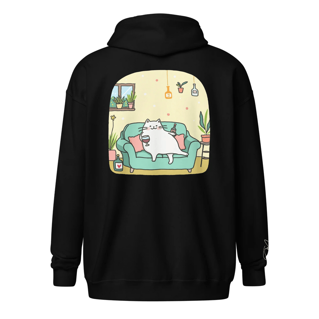 Hoodie - Jacke "drunky cat two" - Hoodie - Jacke - flyliving