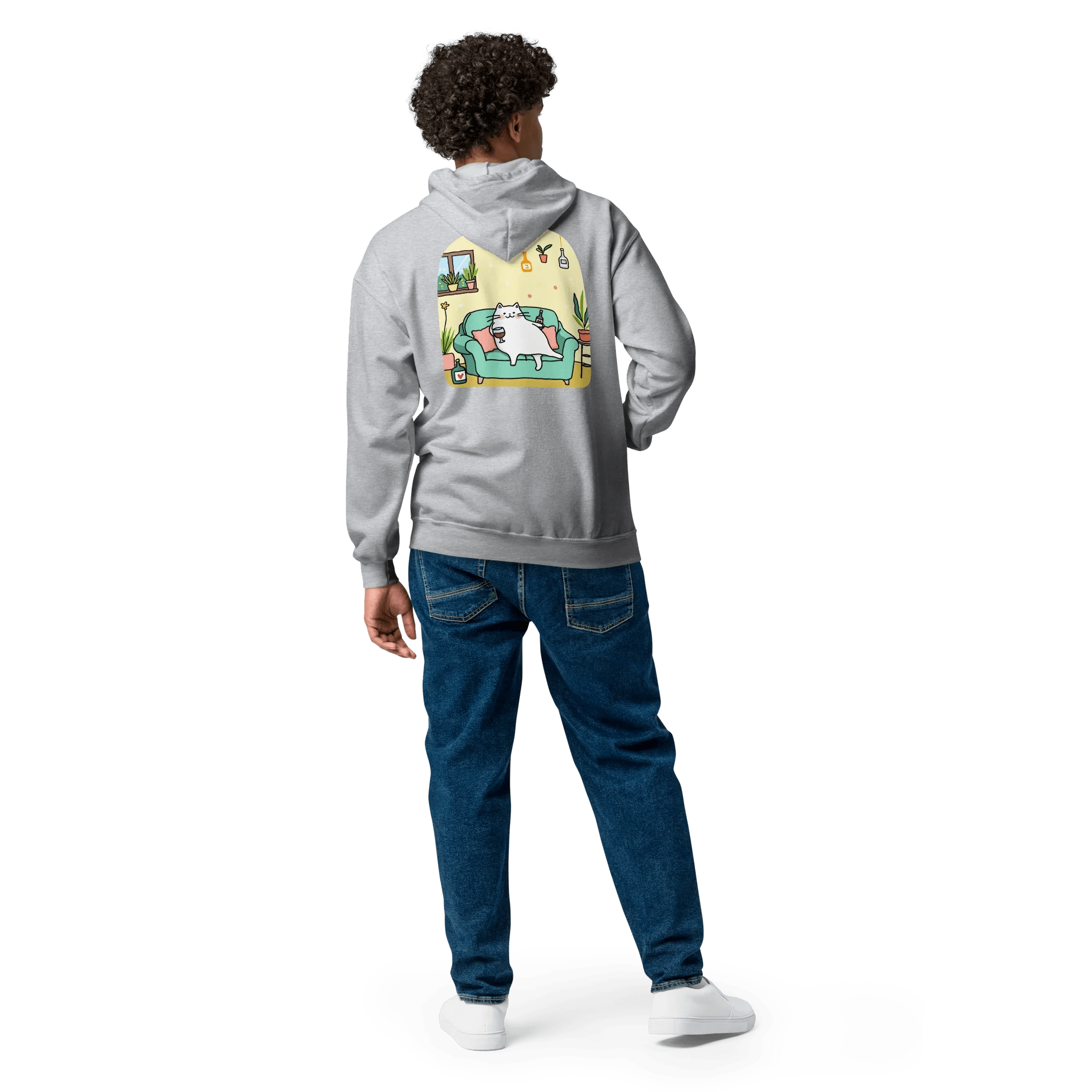 Hoodie - Jacke "drunky cat two" - Hoodie - Jacke - flyliving