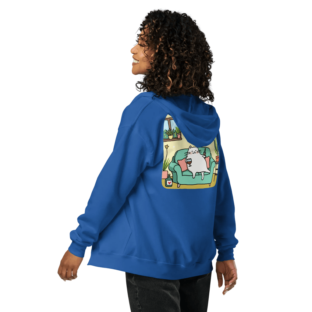 Hoodie - Jacke "drunky cat two" - Hoodie - Jacke - flyliving