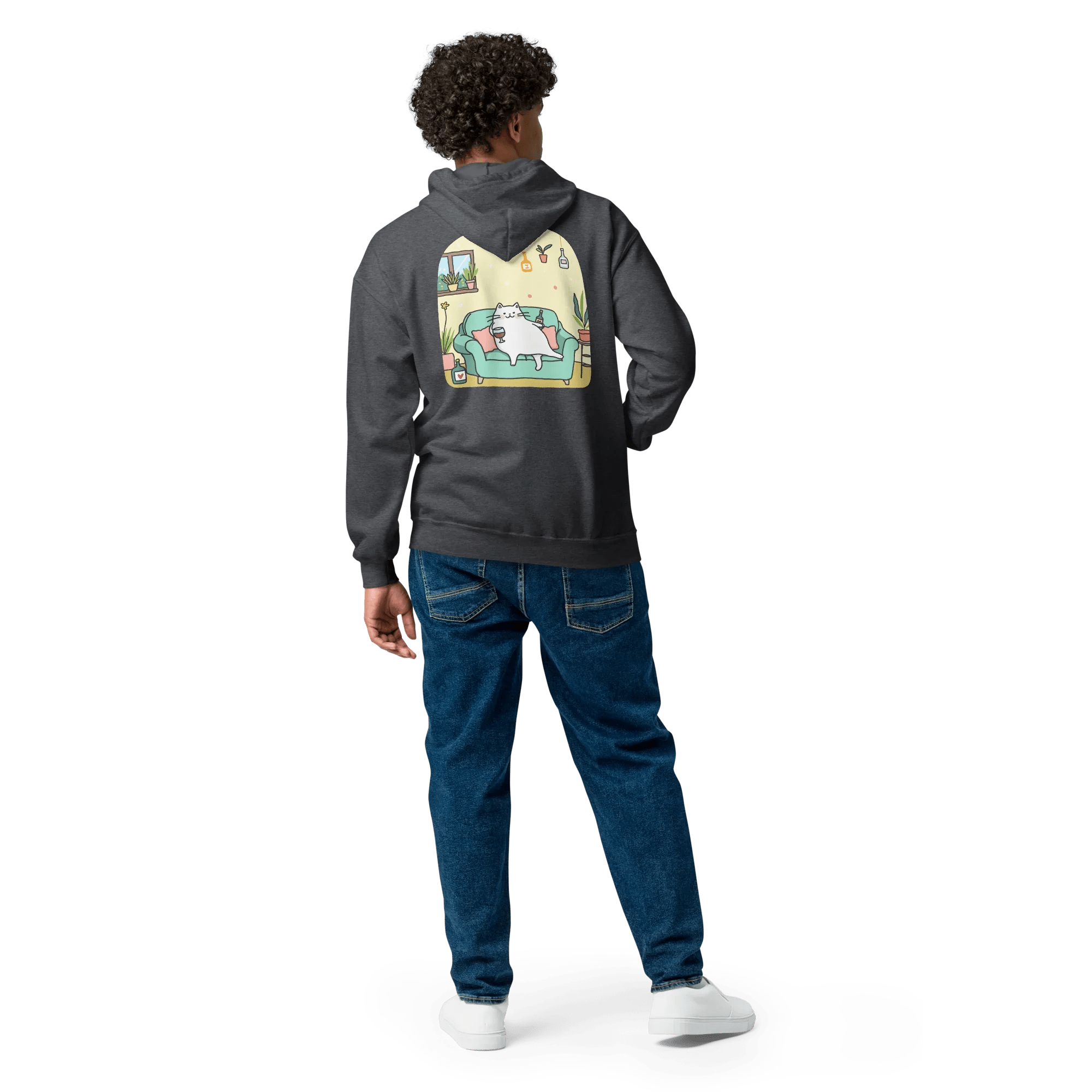 Hoodie - Jacke "drunky cat two" - Hoodie - Jacke - flyliving