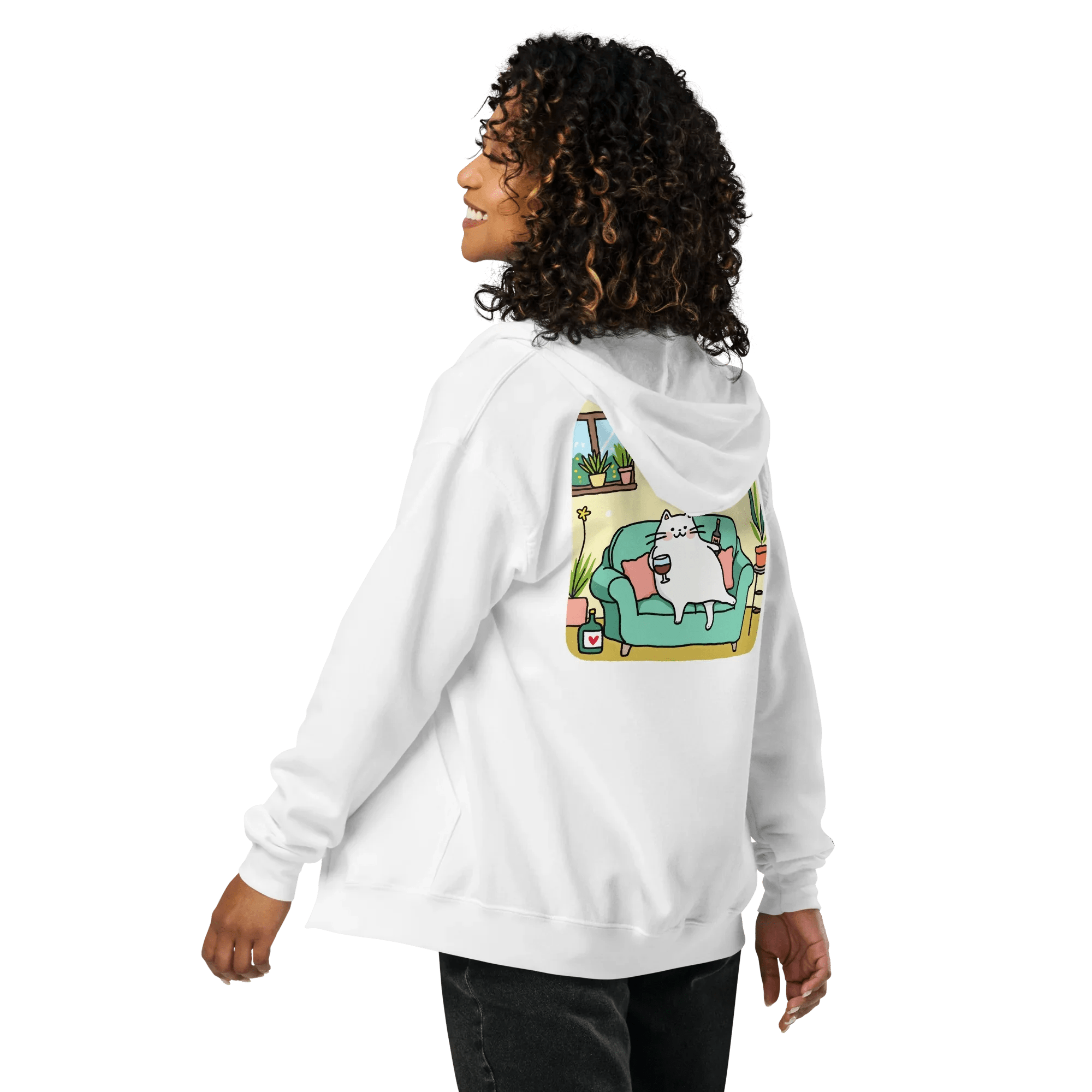 Hoodie - Jacke "drunky cat two" - Hoodie - Jacke - flyliving
