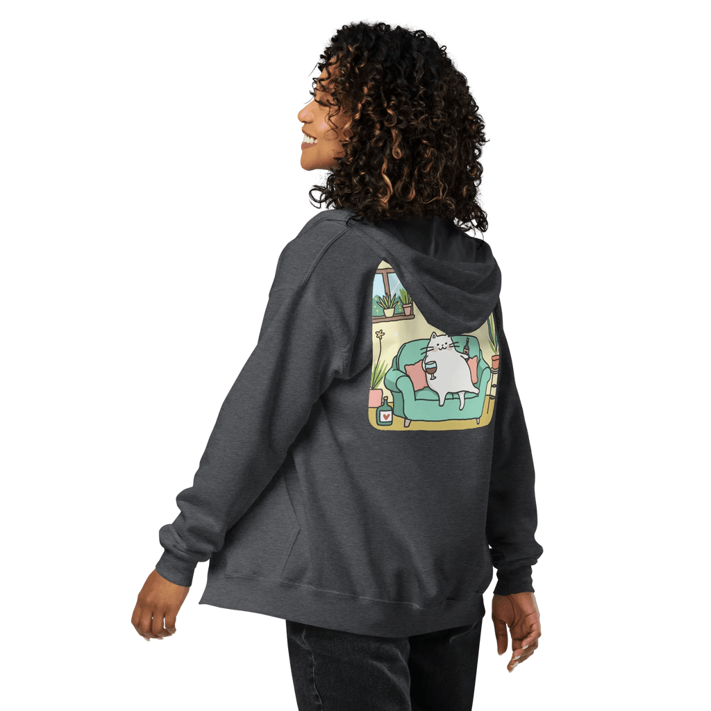Hoodie - Jacke "drunky cat two" - Hoodie - Jacke - flyliving