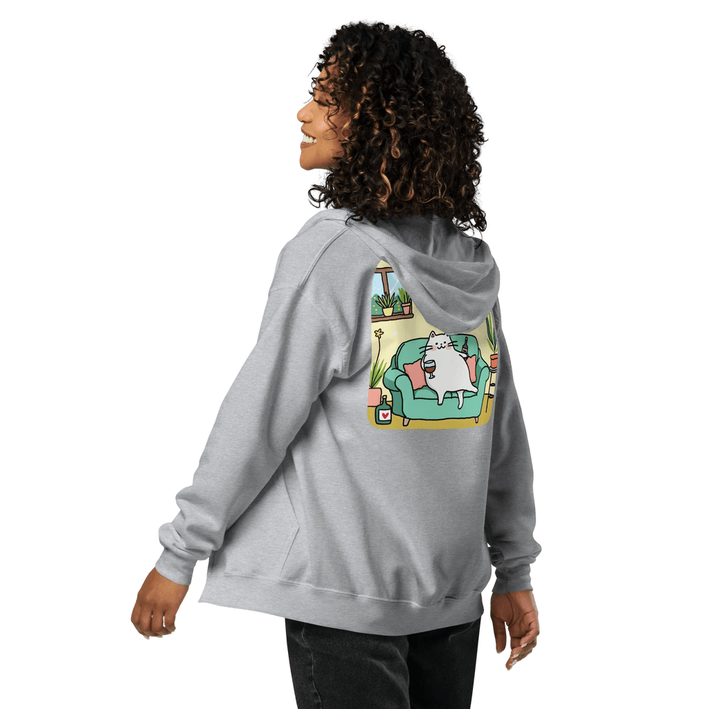Hoodie - Jacke "drunky cat two" - Hoodie - Jacke - flyliving