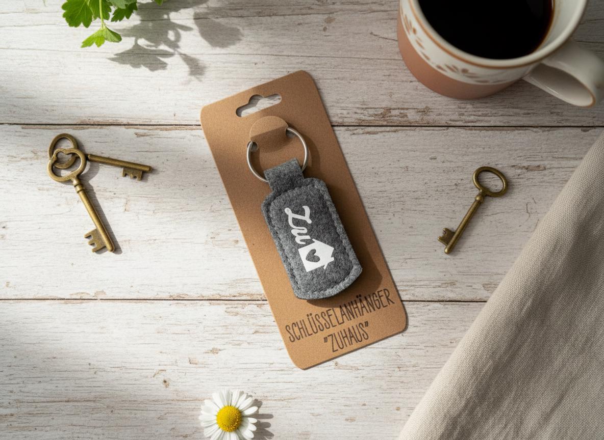Schlüsselanhänger Filz | Handgemacht | Individuell bedruckbar | Verschiedene Motive | Geschenkidee | Robust & leicht