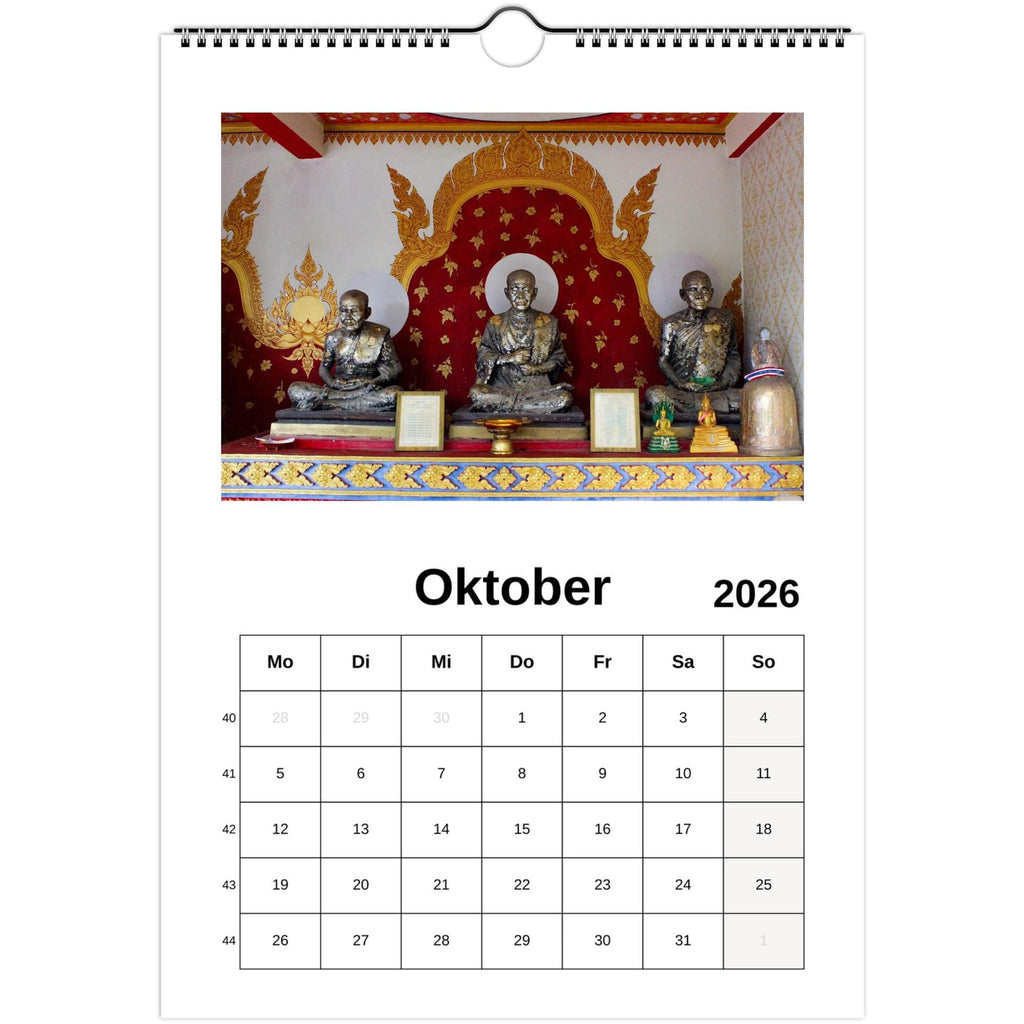 Wandkalender Koh Samui Din A4 – Thailand Insel 2026 ohne Feiertage mit Wochennummern, tropische Strandbilder