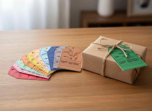Bunte Geschenkanhänger „Happy Birthday“ aus Karton – Geschenk‑Tags Set für Geburtstagsgeschenke, Party, Verpackung, 13 Stück, versch. Farben