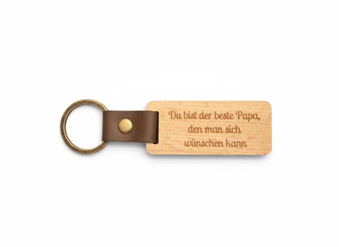 Schlüsselanhänger Holz Du bist die beste Mama / der beste Papa – personalisiertes Geschenk Eltern, Muttertag, Vatertag, Geburtstag, Name