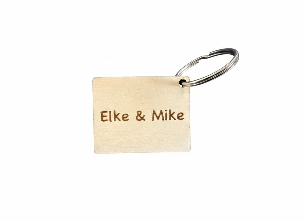 Personalisierter Kalender Schlüsselanhänger Holz | Gravur Wunschdatum & Name | Geschenk zur Hochzeit, Geburt, Jahrestag, Valentinstag