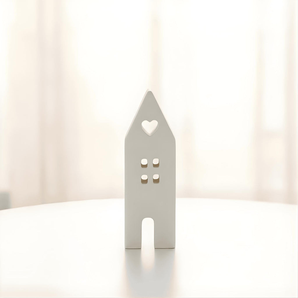 Deko Haus mit Herz | Handmade in Germany | Minimalistisch | Gips | Skandi | Geschenkidee Einzug | Wohnzimmer