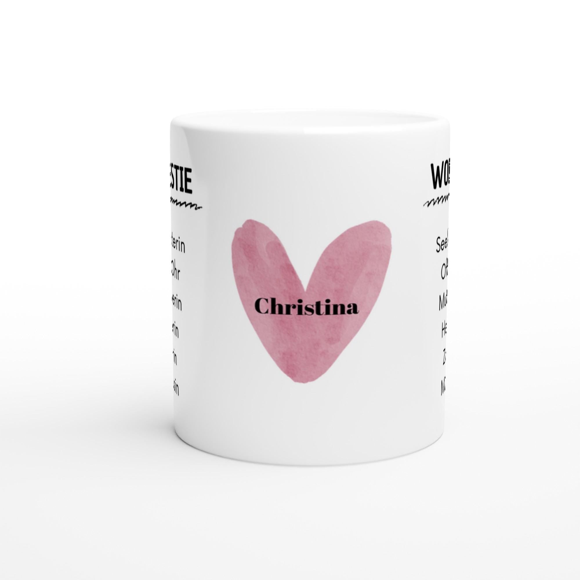 Workbestie Tasse – lustige Bürotasse für deine Lieblingskollegin, 325 ml Keramik weiß