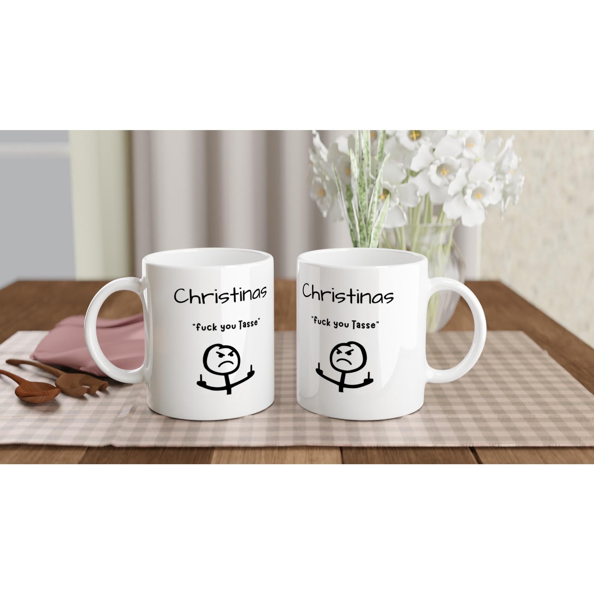 Personalisierte Tasse "f*ck you" – Lustige Kaffeetasse 325 ml, sarkastisches Geschenk für Kollegen & Freunde