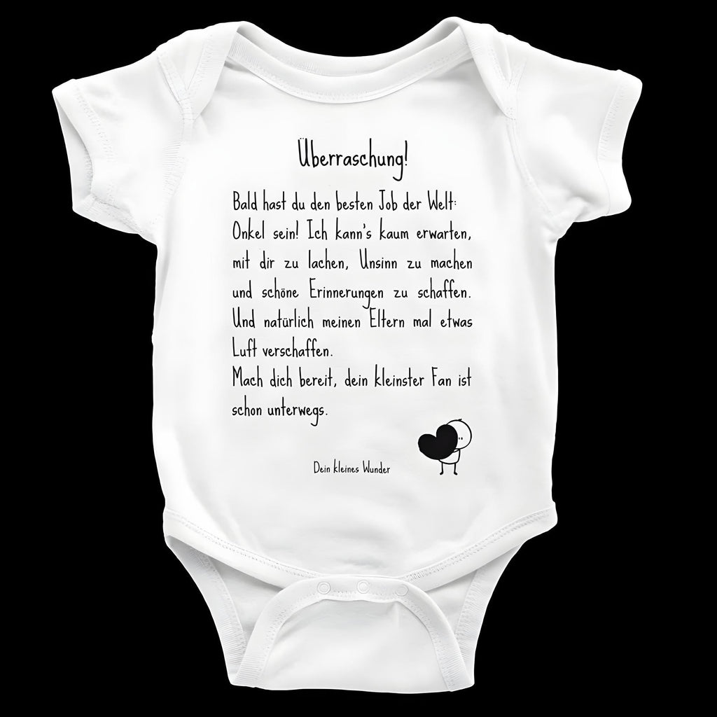 Personalisierter Babybody zur Schwangerschaftsverkündung – Geschenk für Papa, Großeltern, Tante/Onkel oder Urgroßeltern