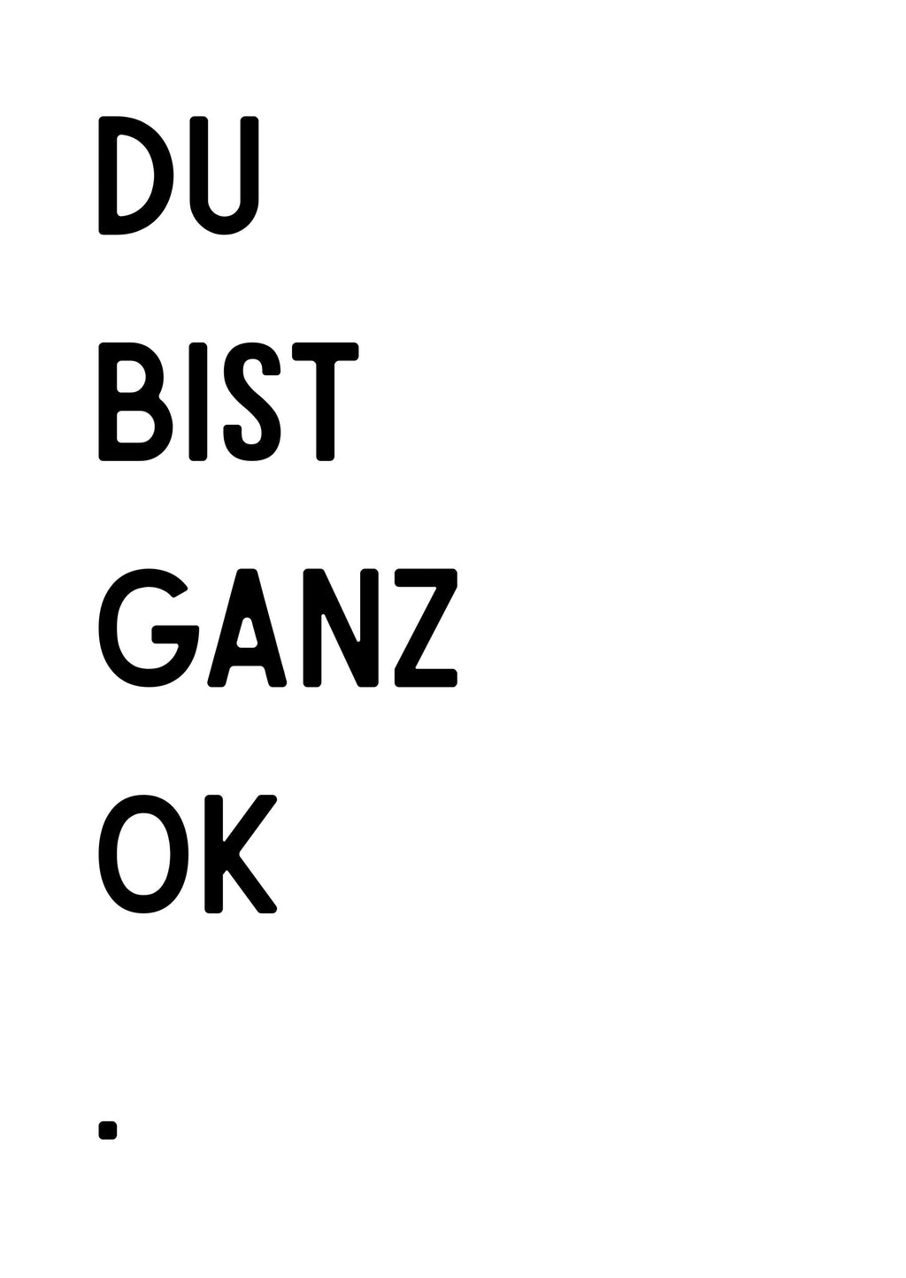 Du bist ganz ok – Grußkarte, trockener Humor, für Geburtstag, Valentinstag, Jahrestag, Freundschaft, Liebe