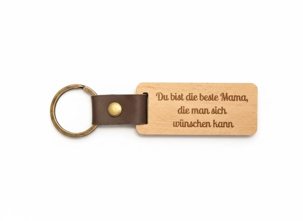 Schlüsselanhänger Holz Du bist die beste Mama / der beste Papa – personalisiertes Geschenk Eltern, Muttertag, Vatertag, Geburtstag, Name