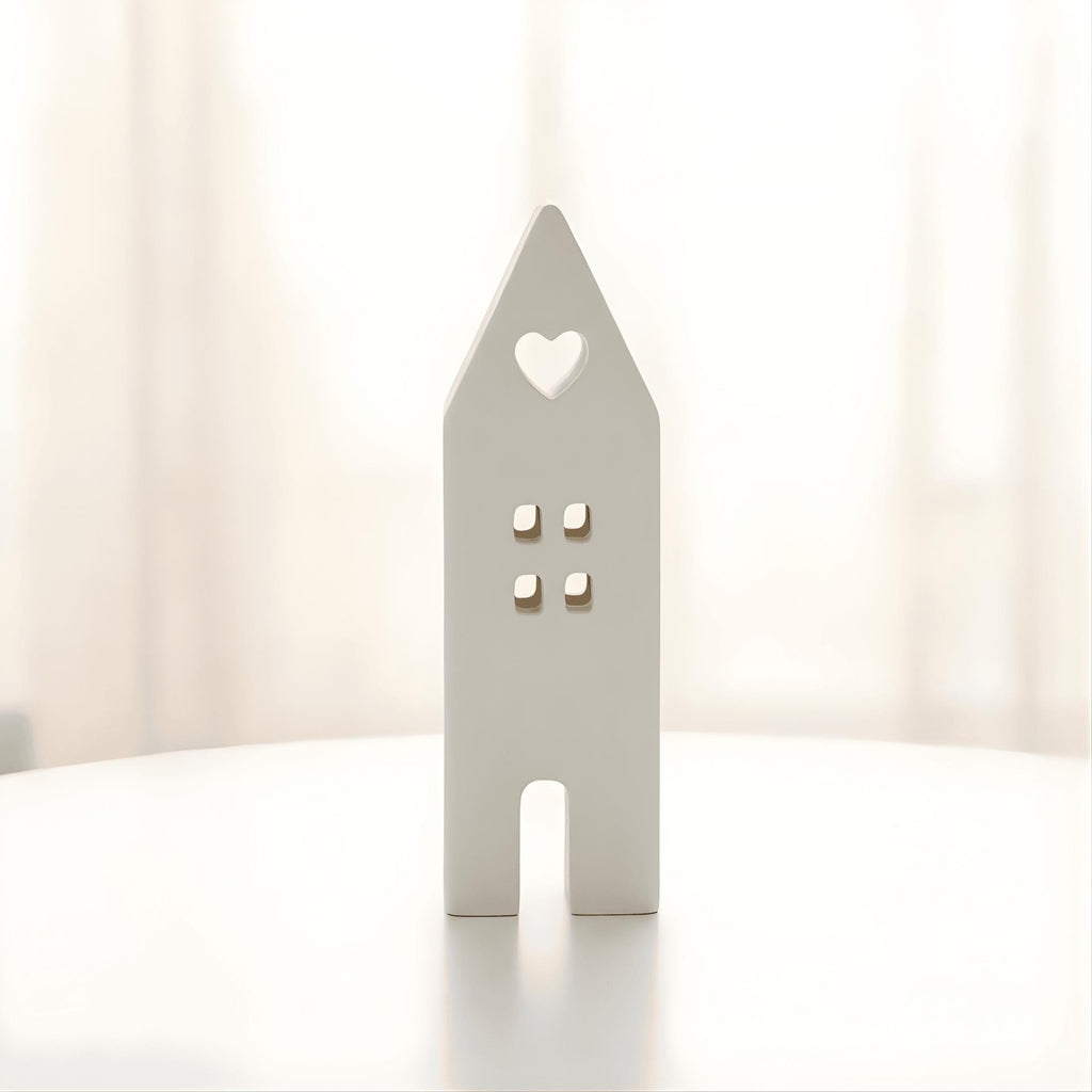 Deko Haus mit Herz | Handmade in Germany | Minimalistisch | Gips | Skandi | Geschenkidee Einzug | Wohnzimmer