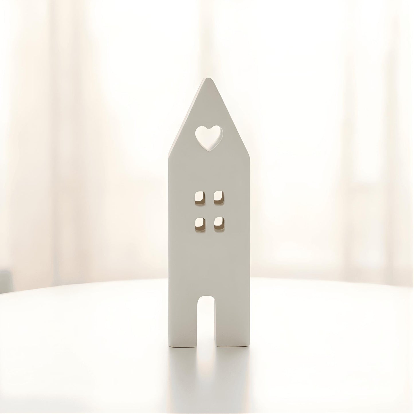Deko Haus mit Herz | Handmade in Germany | Minimalistisch | Gips | Skandi | Geschenkidee Einzug | Wohnzimmer