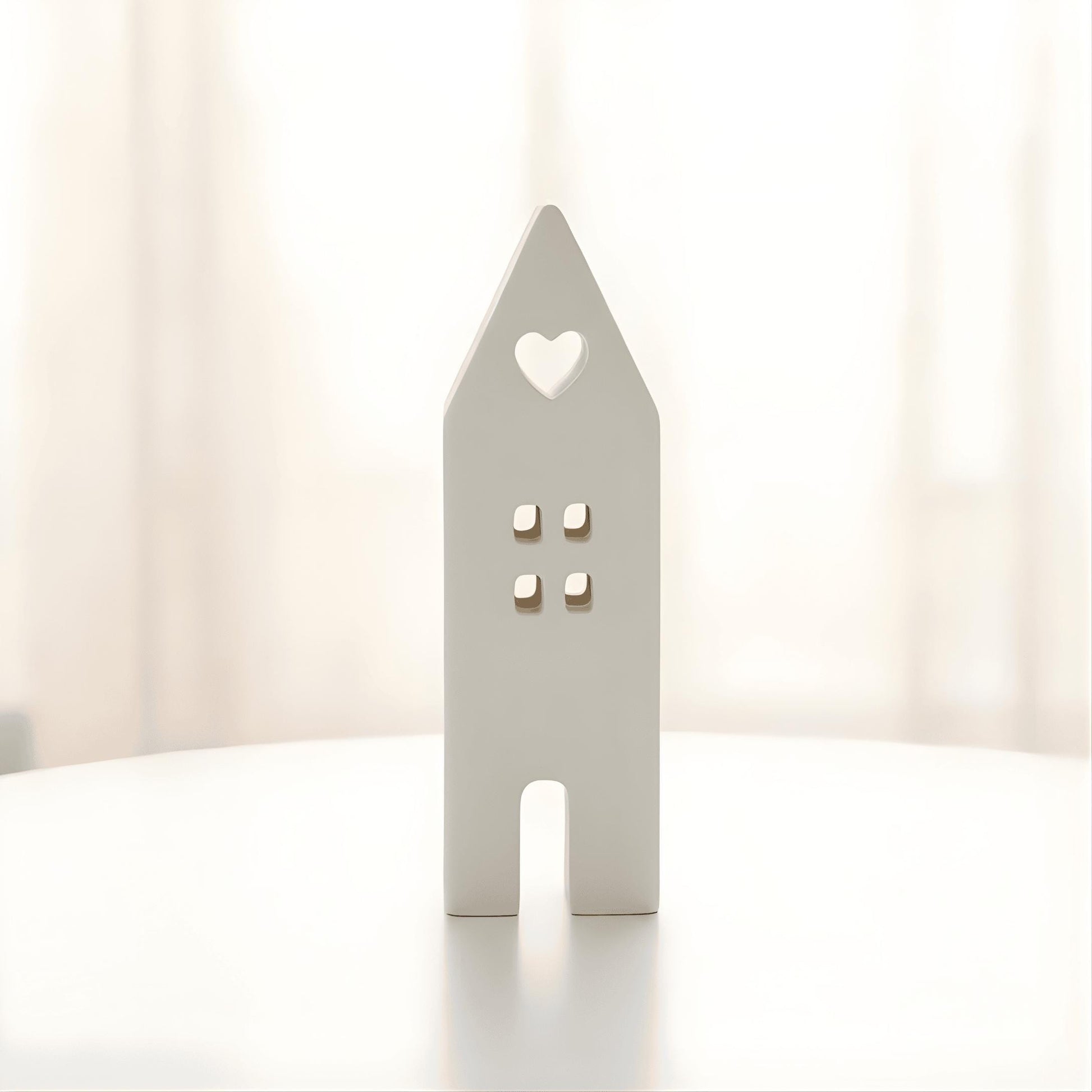 Deko Haus mit Herz | Handmade in Germany | Minimalistisch | Gips | Skandi | Geschenkidee Einzug | Wohnzimmer