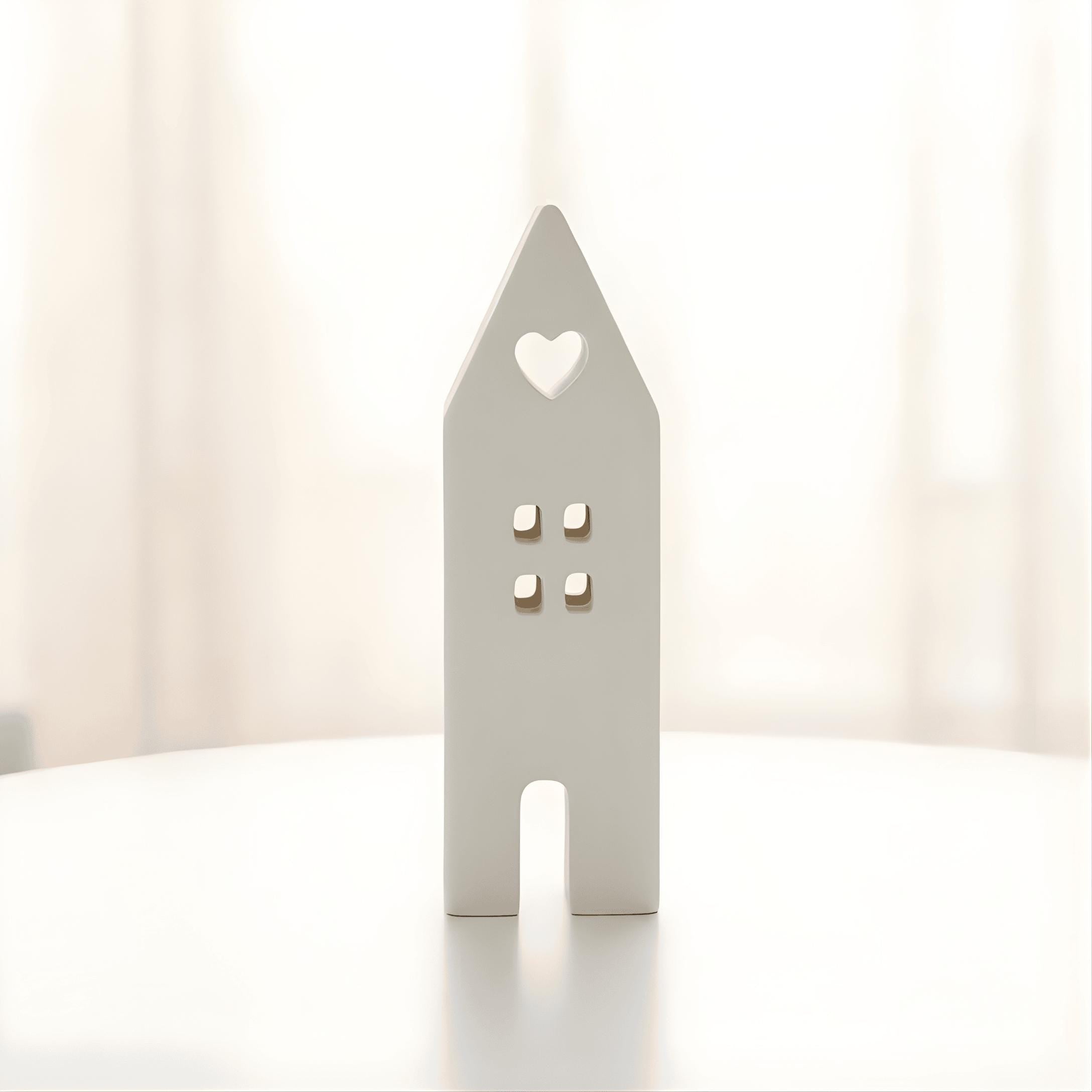 Deko Haus mit Herz | Handmade in Germany | Minimalistisch | Gips | Skandi | Geschenkidee Einzug | Wohnzimmer