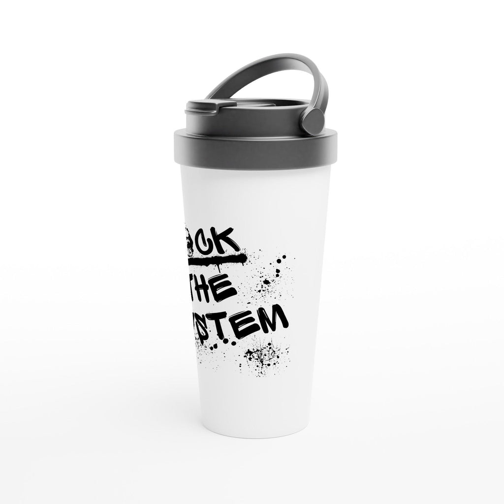 Edelstahl Reisebecher 444 ml mit Deckel, doppelwandiger Thermobecher für Kaffee und Tee, auslaufsicher, Geschenkidee, fürs Reisen, Statement