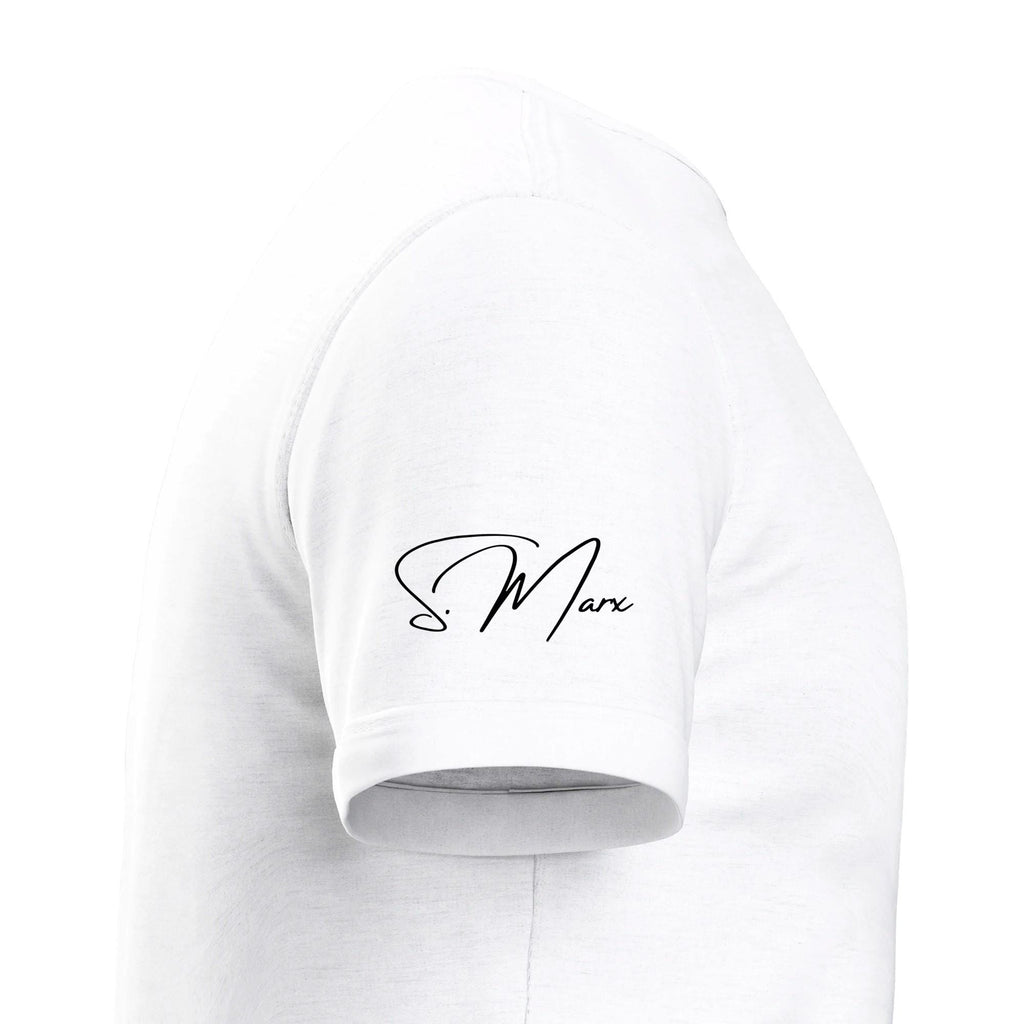 T‑Shirt mit Spruch „f*ck the system“ – Streetwear, Baumwolle, weiß, orange, grün, unisex