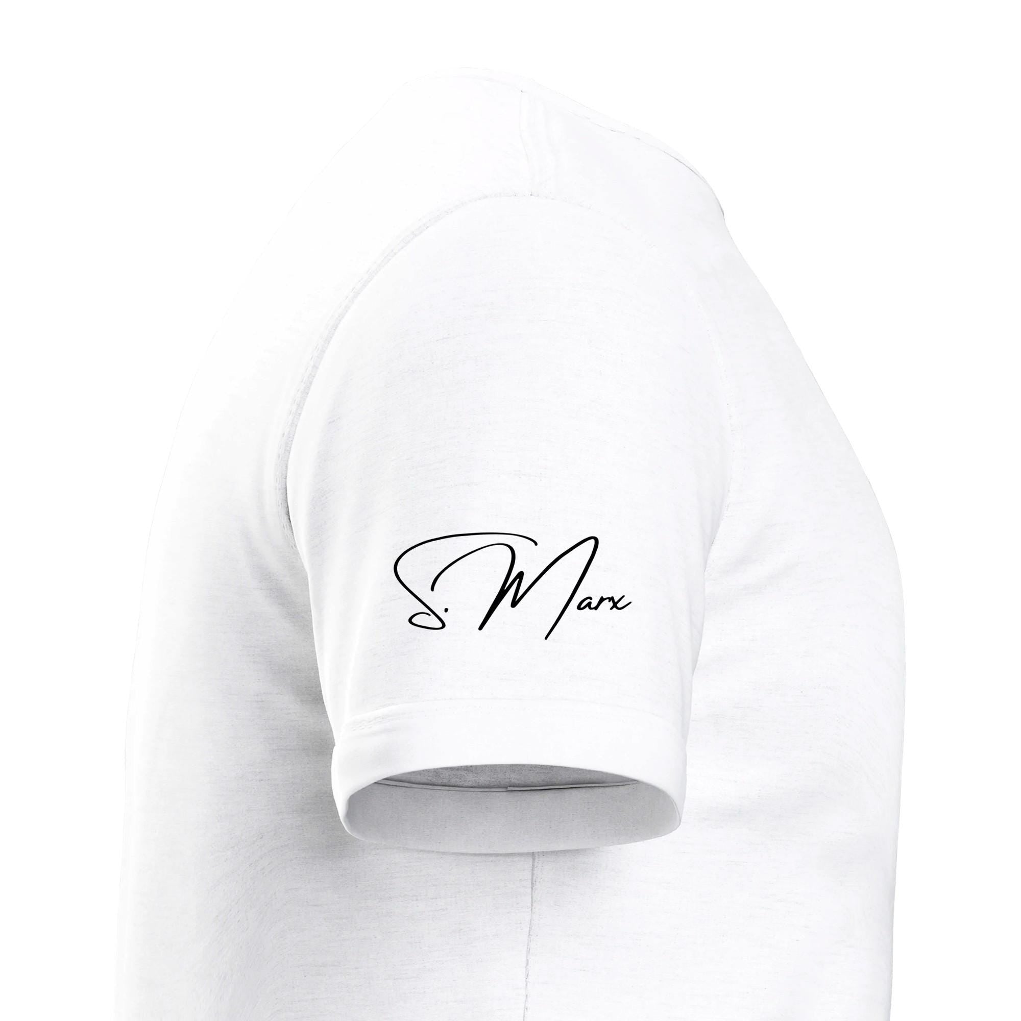 T‑Shirt mit Spruch „f*ck the system“ – Streetwear, Baumwolle, weiß, orange, grün, unisex