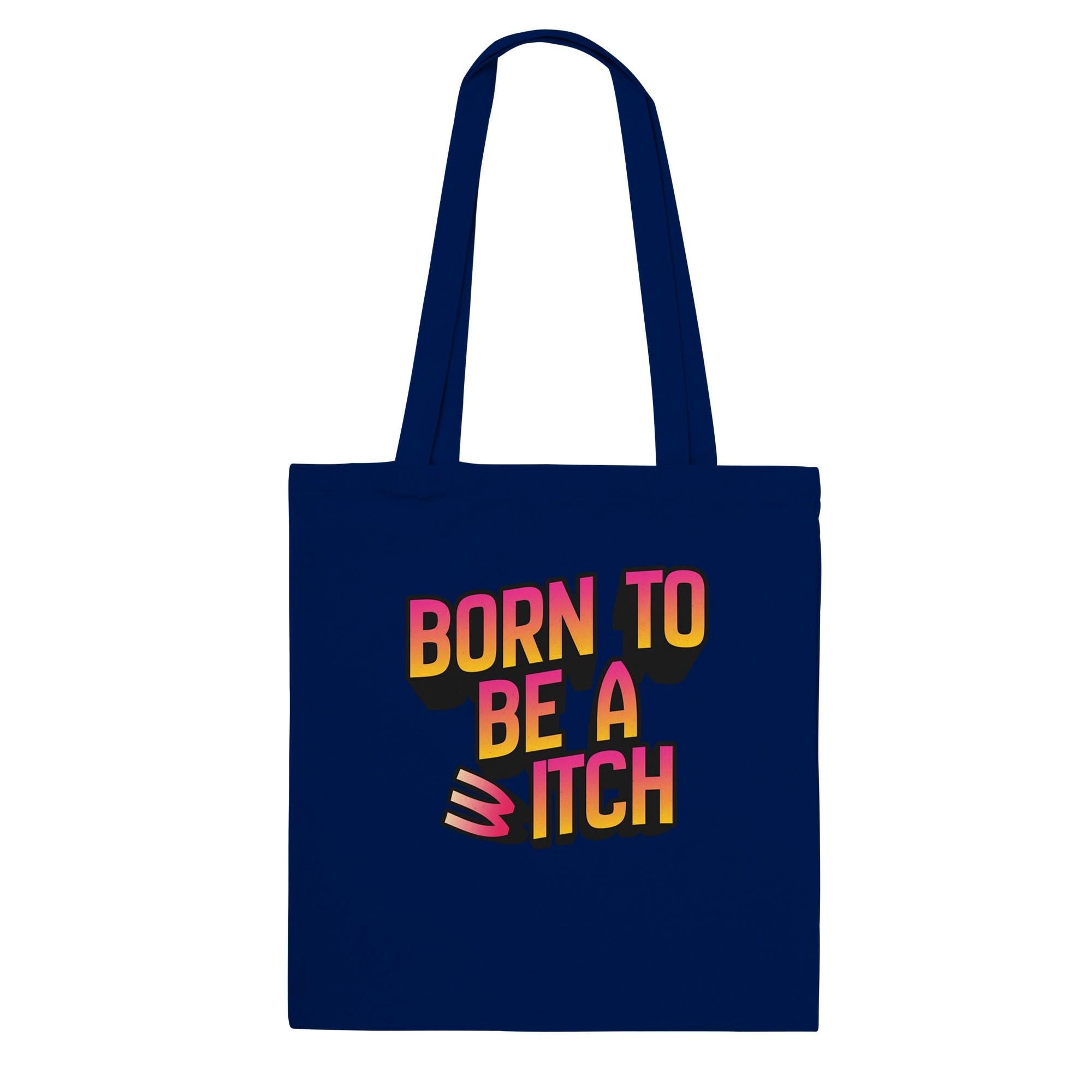 Tragetasche "Born to be a b/witch" | Geschenk, Halloween-Accessoire, Umweltfreundliche Tasche, Boho-Stil