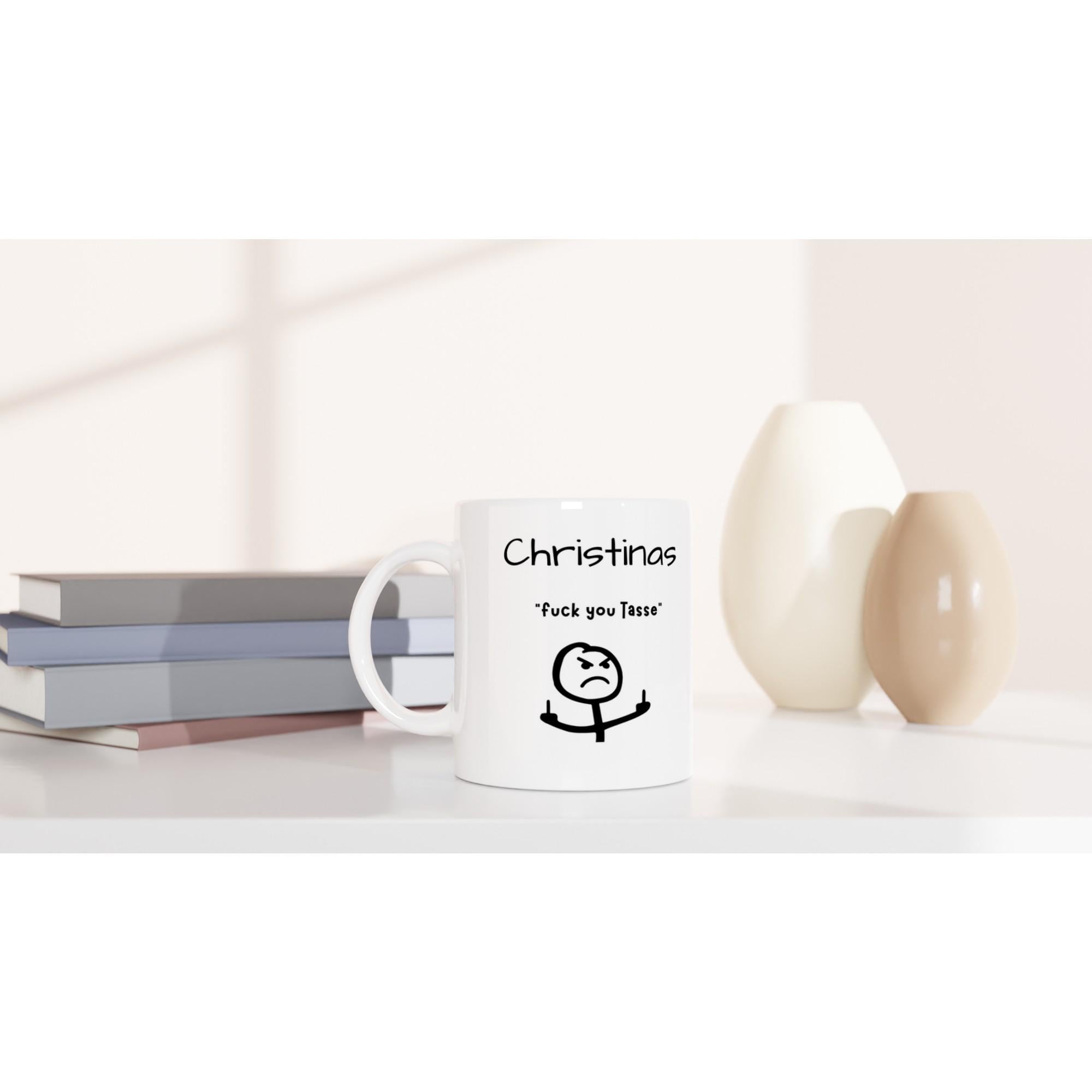 Personalisierte Tasse "f*ck you" – Lustige Kaffeetasse 325 ml, sarkastisches Geschenk für Kollegen & Freunde