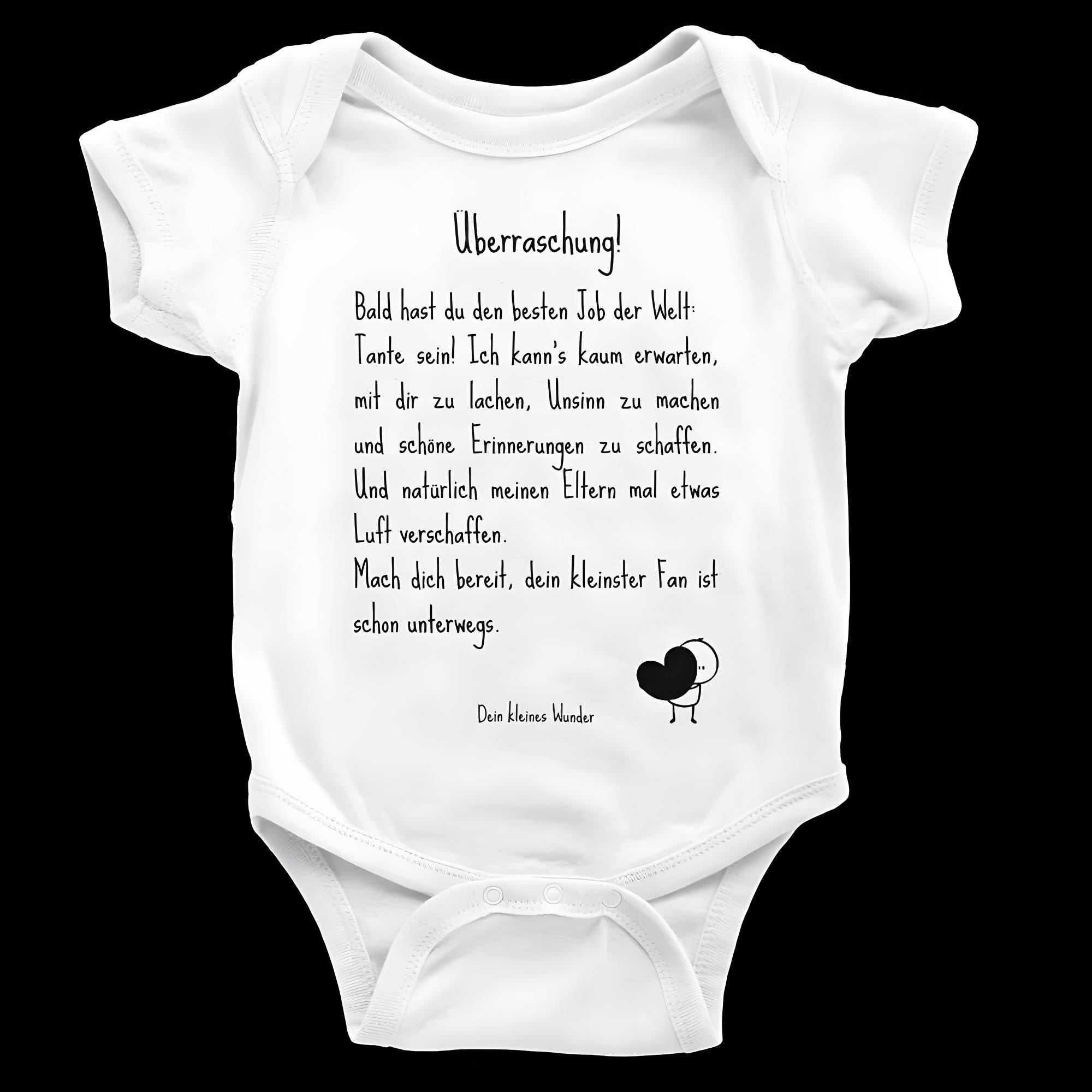 Personalisierter Babybody zur Schwangerschaftsverkündung – Geschenk für Papa, Großeltern, Tante/Onkel oder Urgroßeltern