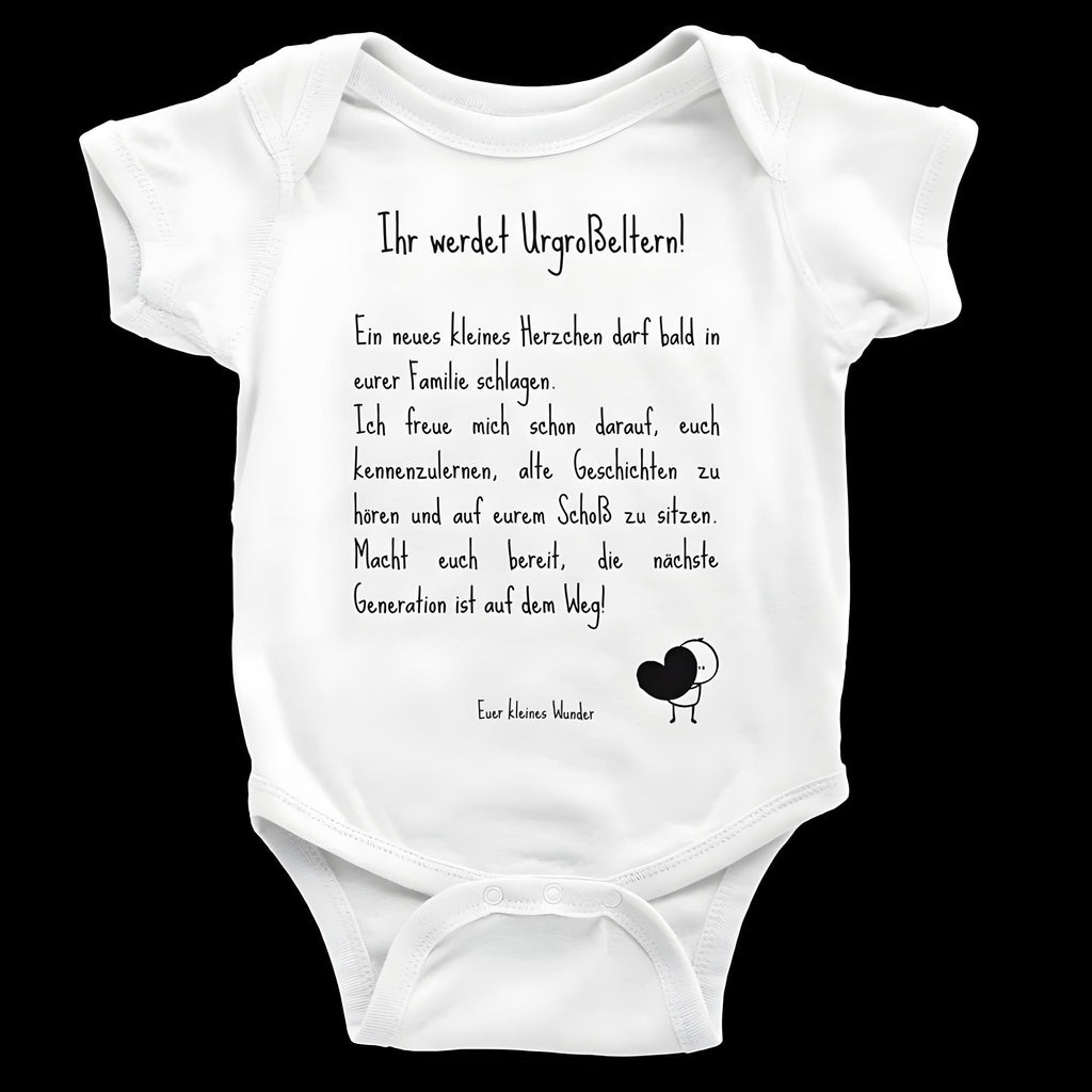 Personalisierter Babybody zur Schwangerschaftsverkündung – Geschenk für Papa, Großeltern, Tante/Onkel oder Urgroßeltern