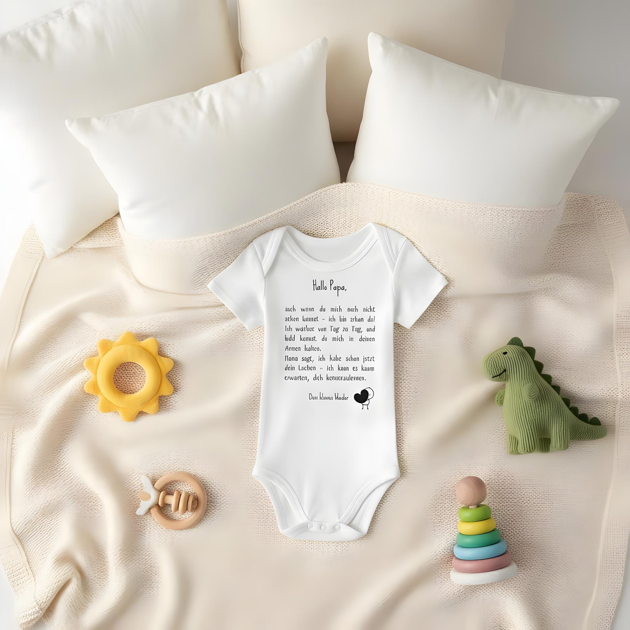 Personalisierter Babybody zur Schwangerschaftsverkündung – Geschenk für Papa, Großeltern, Tante/Onkel oder Urgroßeltern