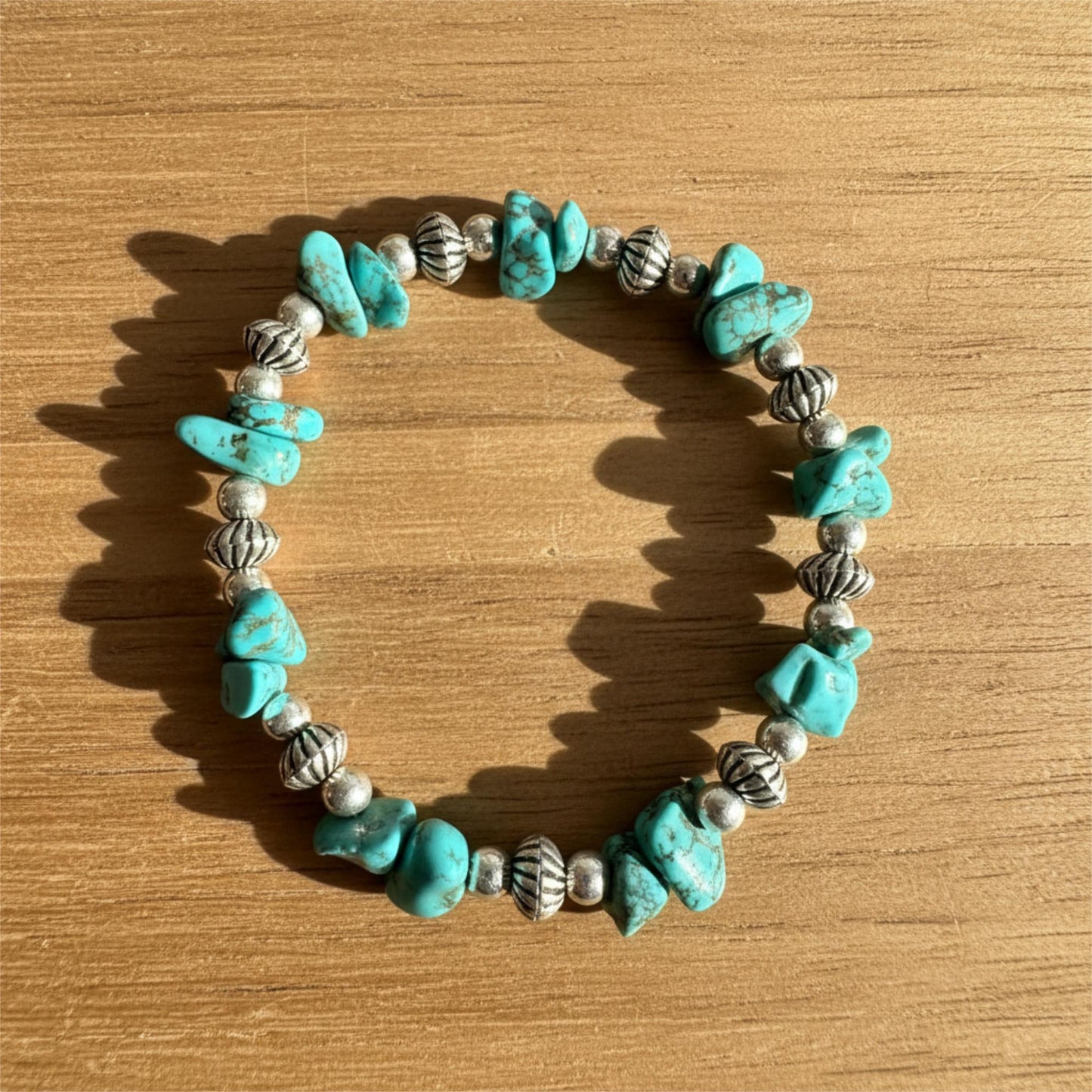Armband mit Türkisen, handgemacht, Boho Stil, Schmuck, Geschenk für Frauen, Strand Accessoire, Sommer Mode