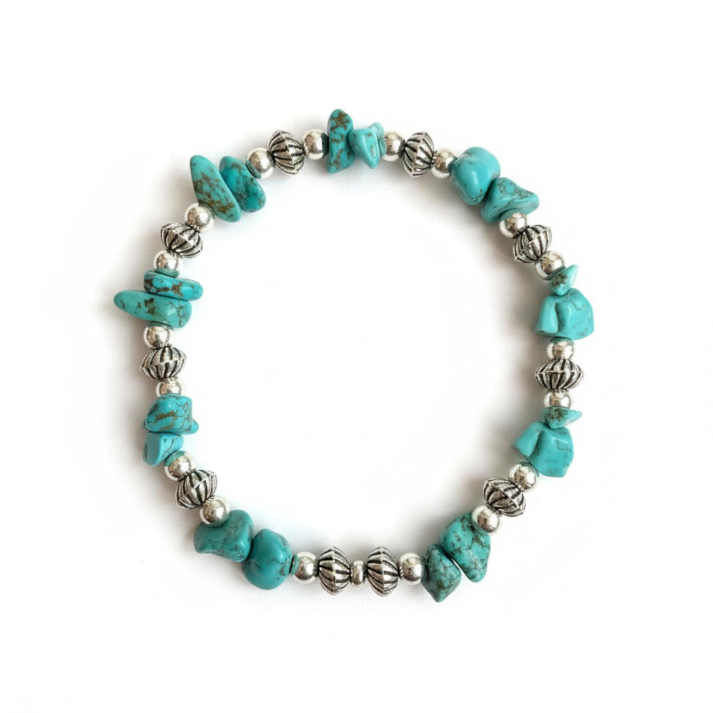 Armband mit Türkisen, handgemacht, Boho Stil, Schmuck, Geschenk für Frauen, Strand Accessoire, Sommer Mode