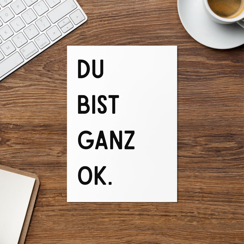 Geschenkkarte "DU BIST" – trockener Humor, für Geburtstag, Valentinstag, Jahrestag, Freundschaft, Liebe