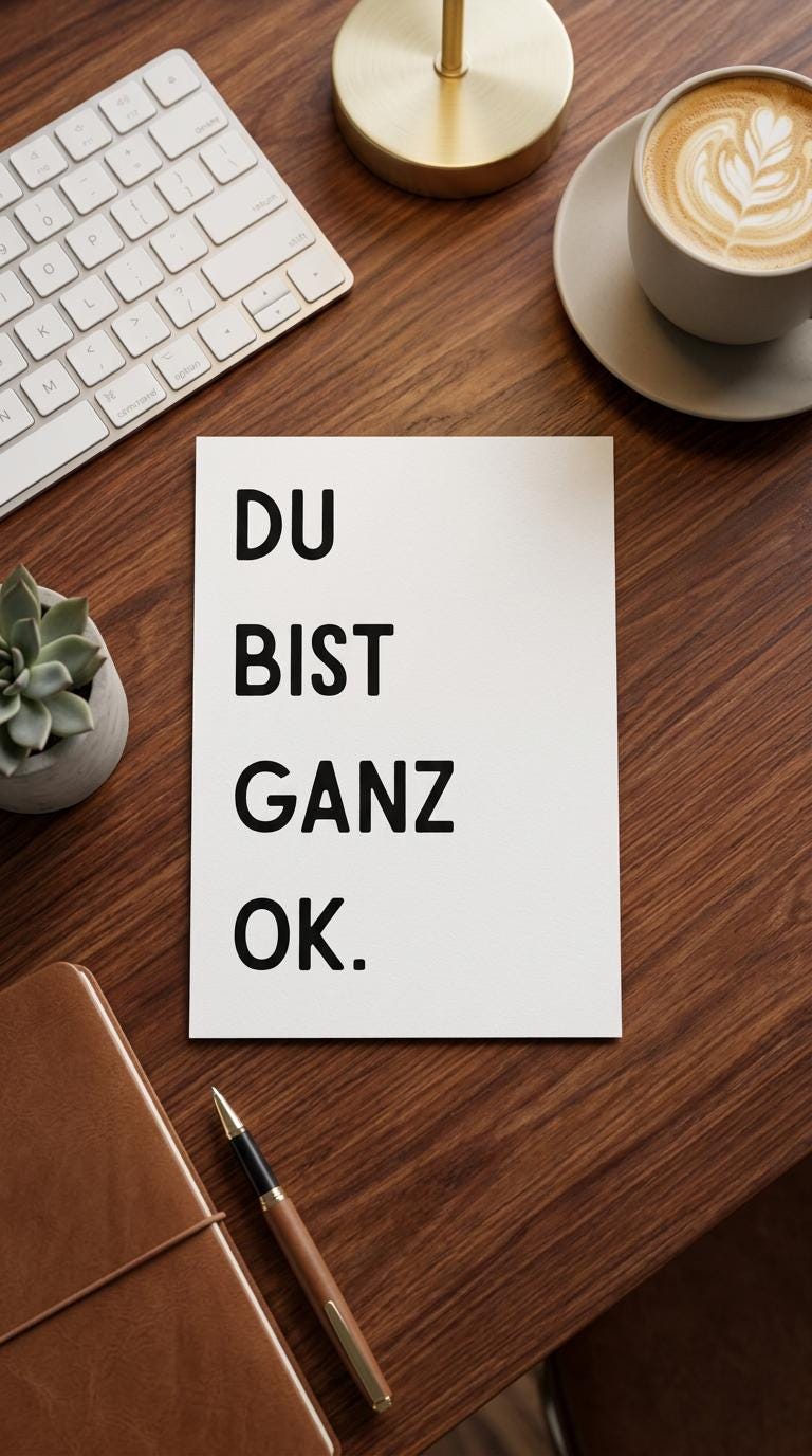 Geschenkkarte "Du bist ganz ok" – trockener Humor, für Geburtstag, Valentinstag, Jahrestag, Freundschaft, Liebe