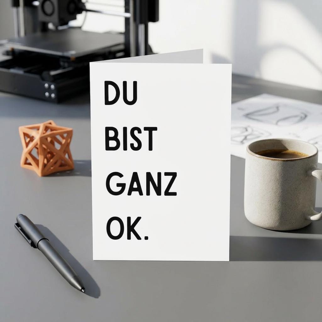 Geschenkkarte "Du bist ganz ok" – trockener Humor, für Geburtstag, Valentinstag, Jahrestag, Freundschaft, Liebe