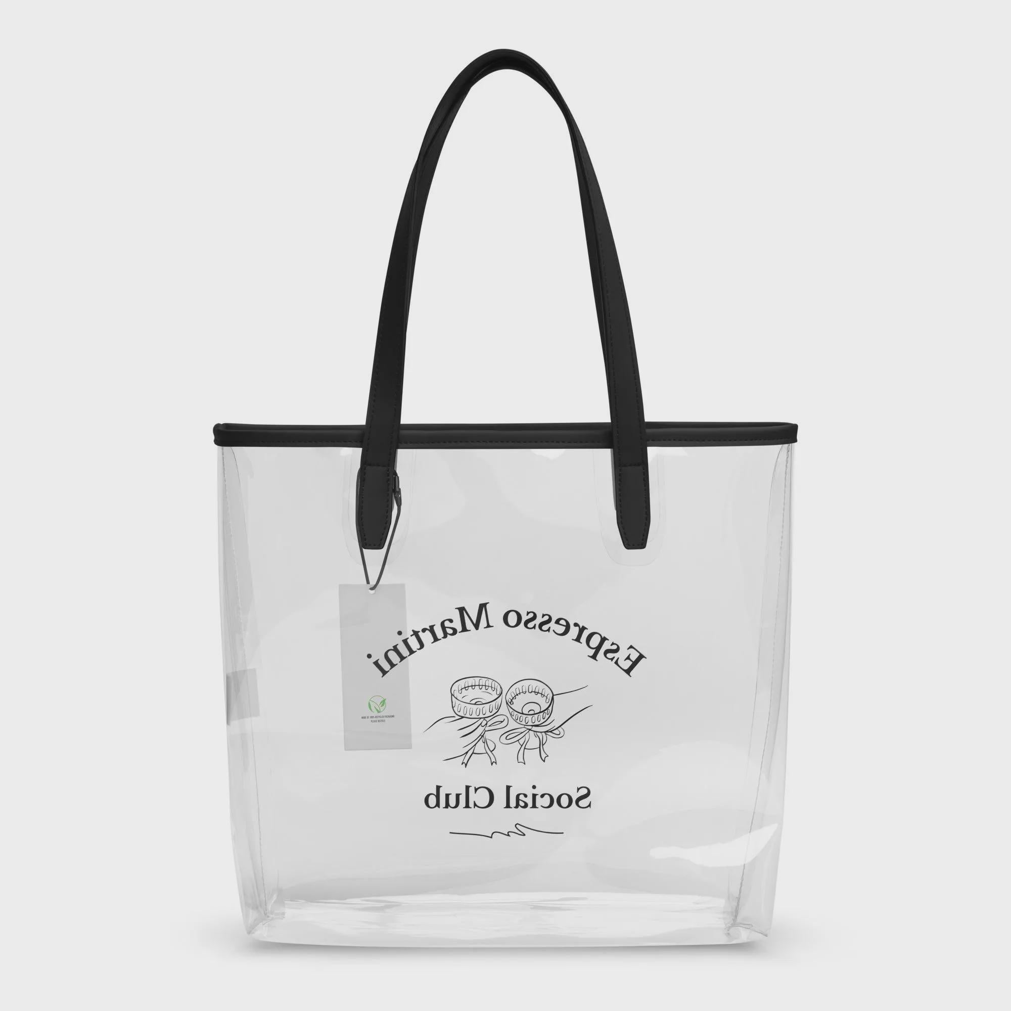 Durchsichtige Tasche „Espresso Martini Social Club“ – transparente Stadiontasche / Clear Bag