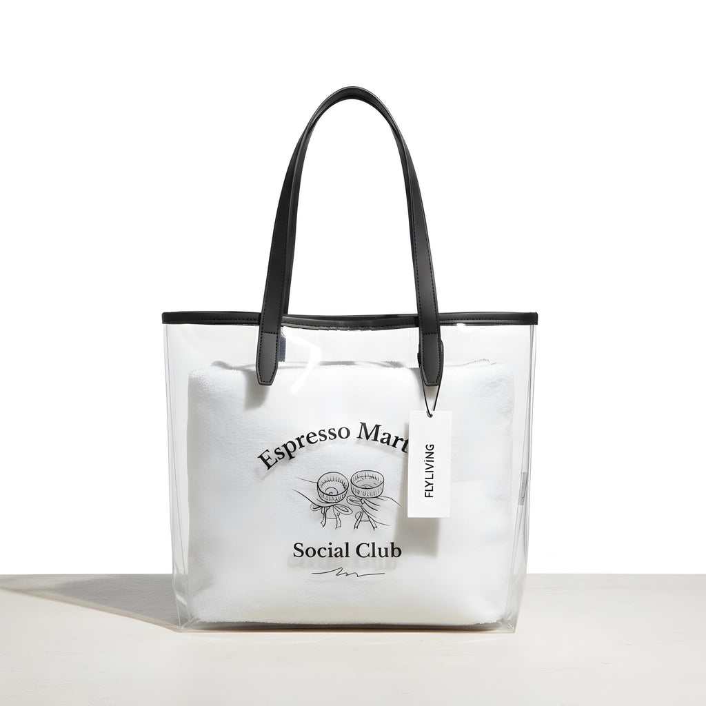 Durchsichtige Tasche „Espresso Martini Social Club“ – transparente Stadiontasche / Clear Bag