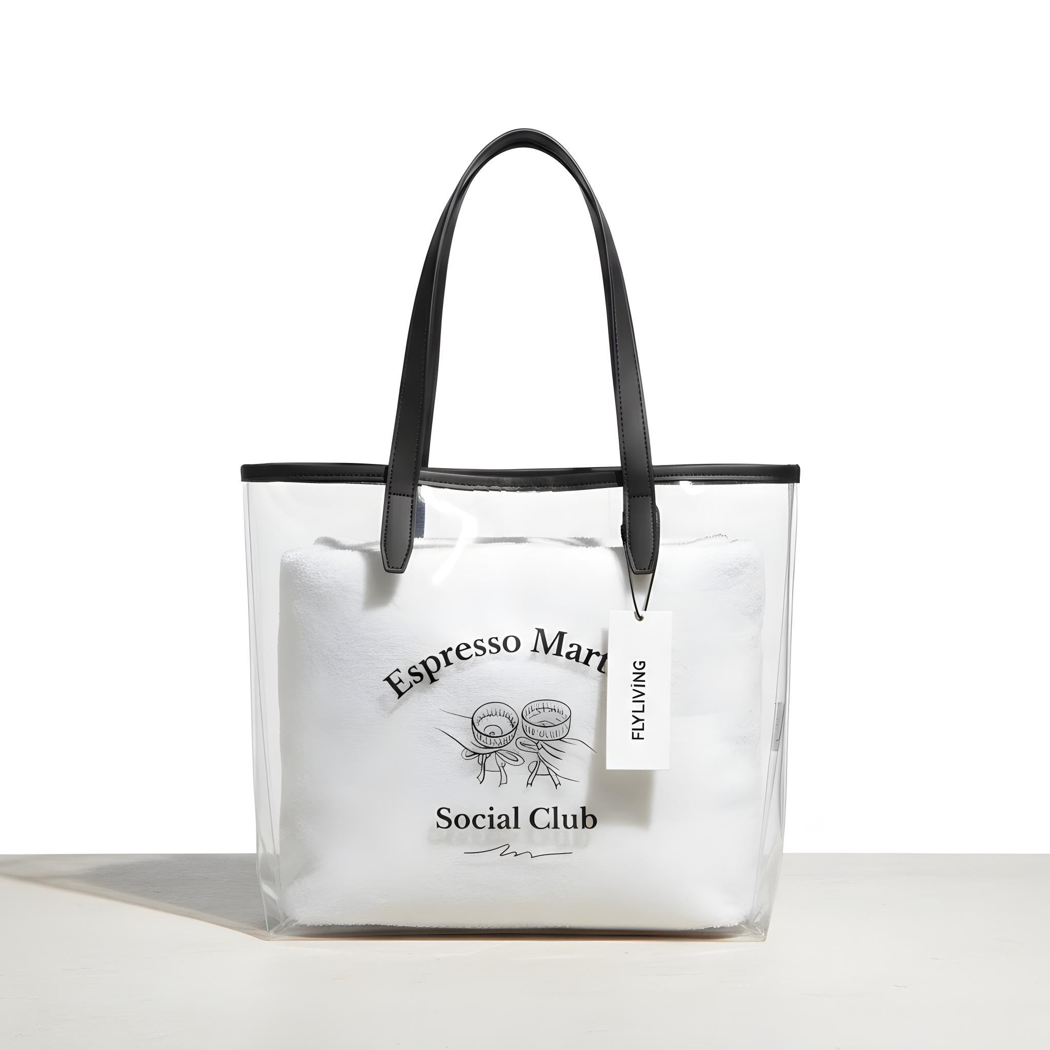 Durchsichtige Tasche „Espresso Martini Social Club“ – transparente Stadiontasche / Clear Bag