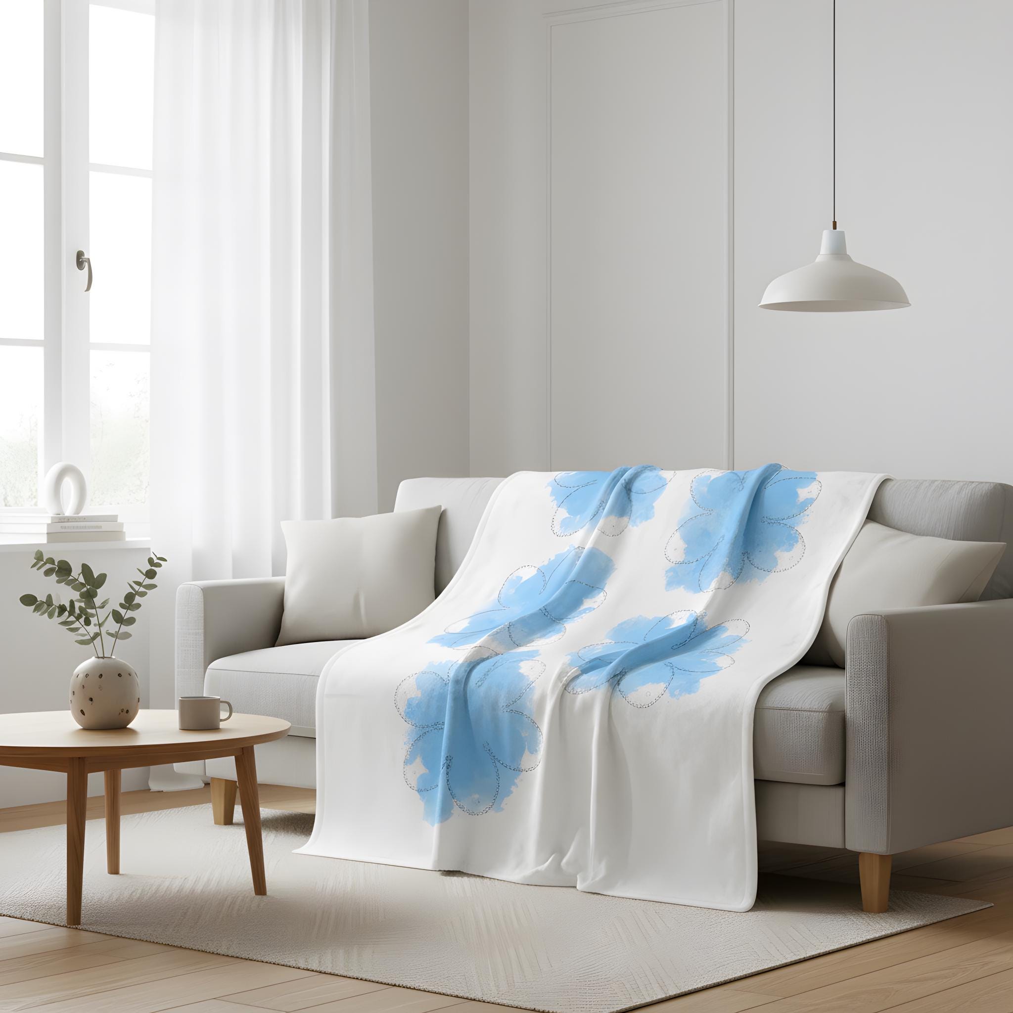 Humor Decke „Boob Flower“ – weiche Sofadecke mit verspieltem Blumenmuster, 127 × 152 cm, verschiedene Farben