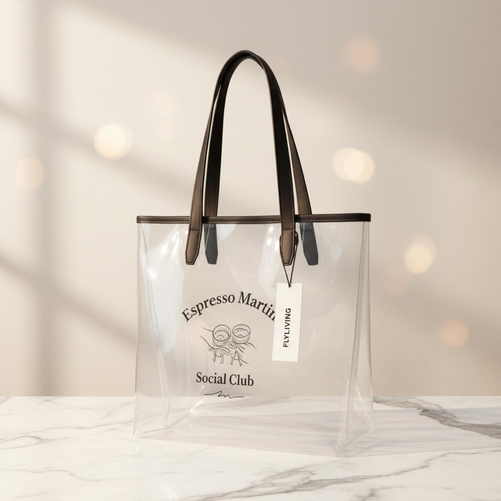 Durchsichtige Tasche „Espresso Martini Social Club“ – transparente Stadiontasche / Clear Bag