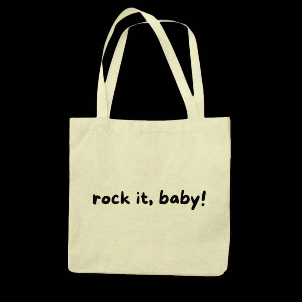 Jutebeutel "rock it, baby!", beige - Bag - flyliving