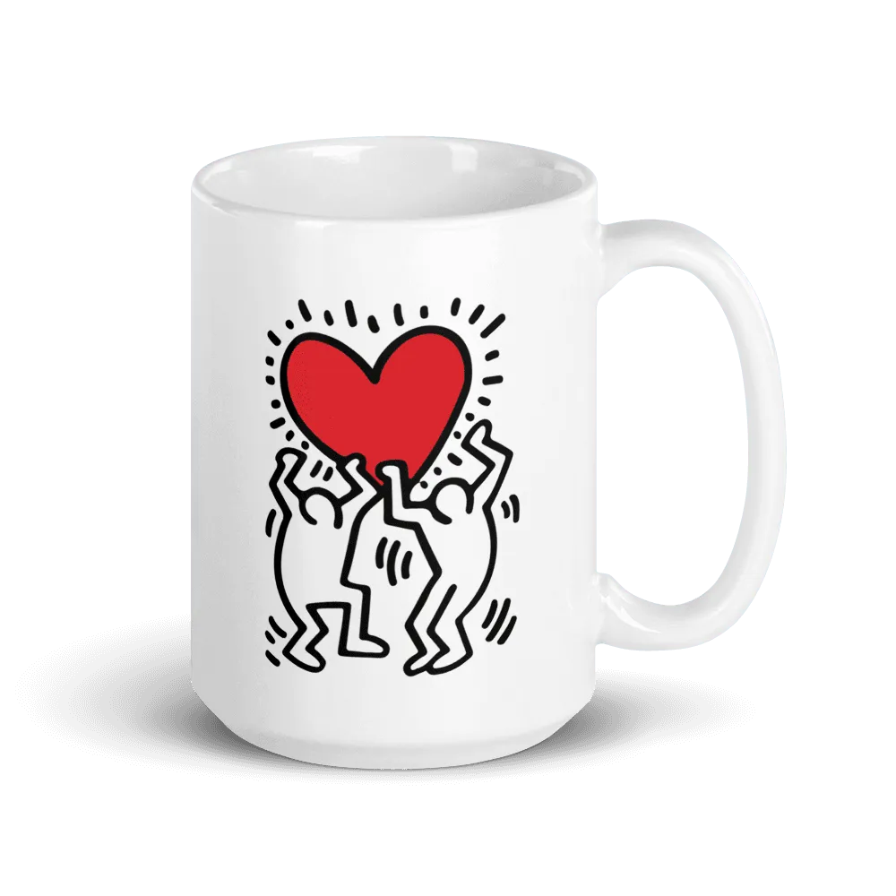 Tasse, Keith Haring, Untitled (Two Figures with Red Heart), 1987