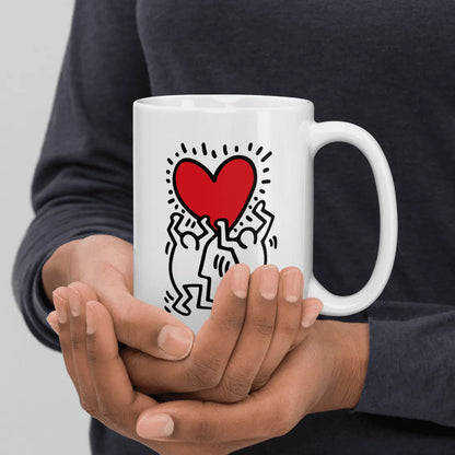 Tasse, Keith Haring, Untitled (Two Figures with Red Heart), 1987