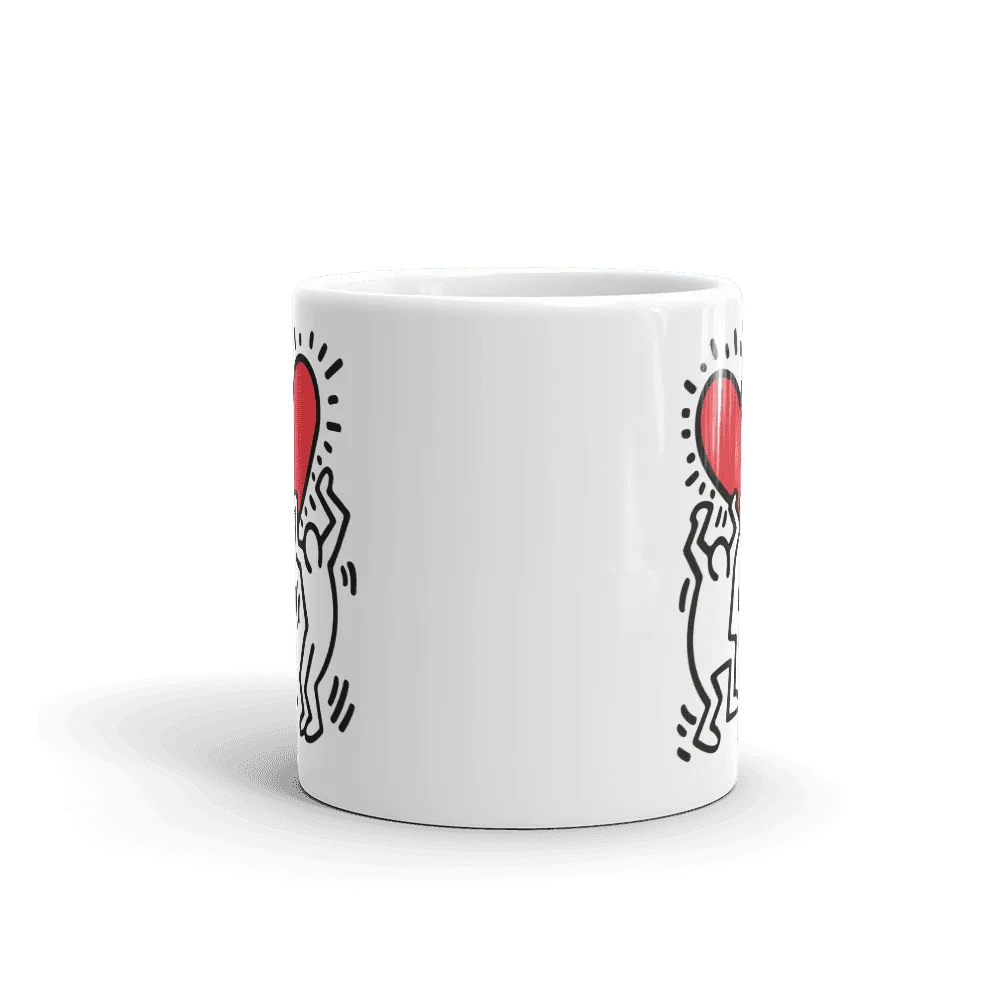 Tasse, Keith Haring, Untitled (Two Figures with Red Heart), 1987