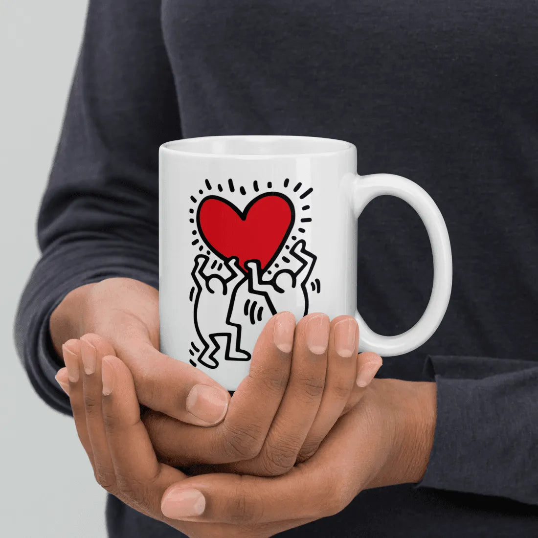 Tasse, Keith Haring, Untitled (Two Figures with Red Heart), 1987